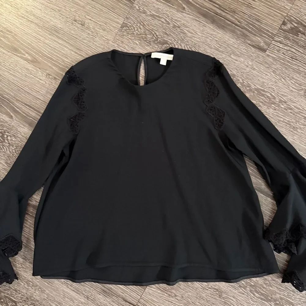 Jonathan Simkhai Ruffle Bell Sleeve Blouse - Picture 3 of 9
